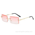 small square rectangle rimless sun glasses shades sunglasses for men women